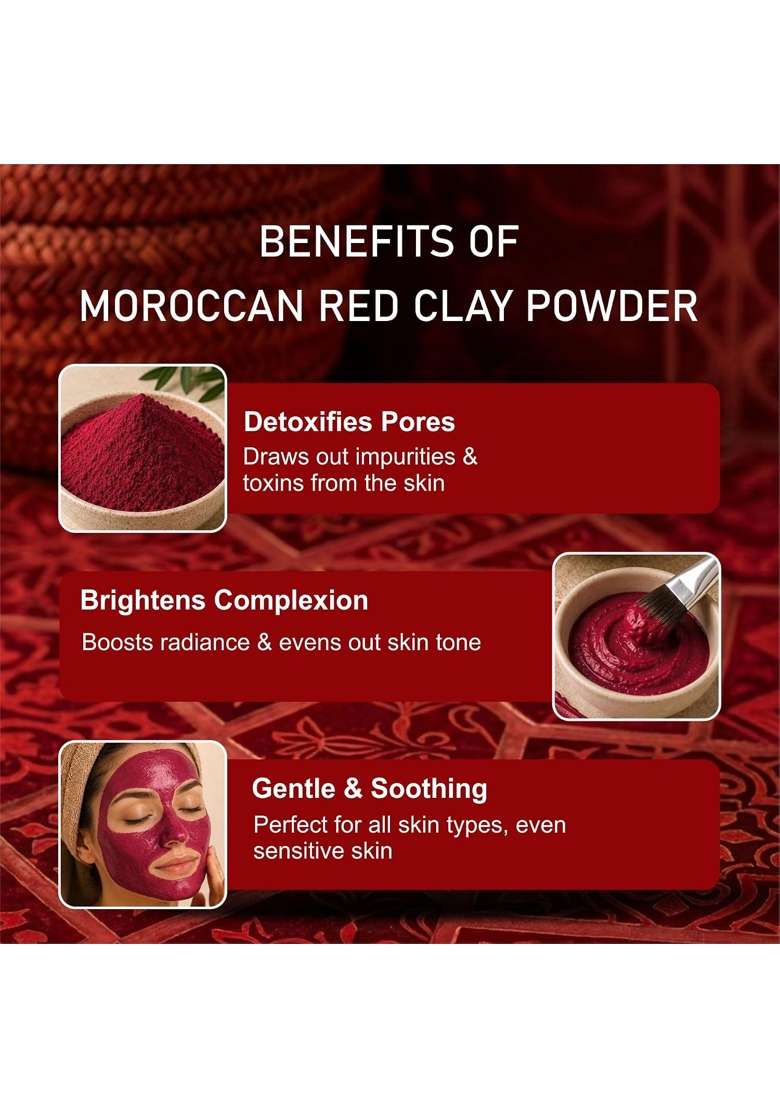 Exomoon Heaven Magic Moroccan Red Powder and Bridal Glowing Cream Combo for Face - Indya