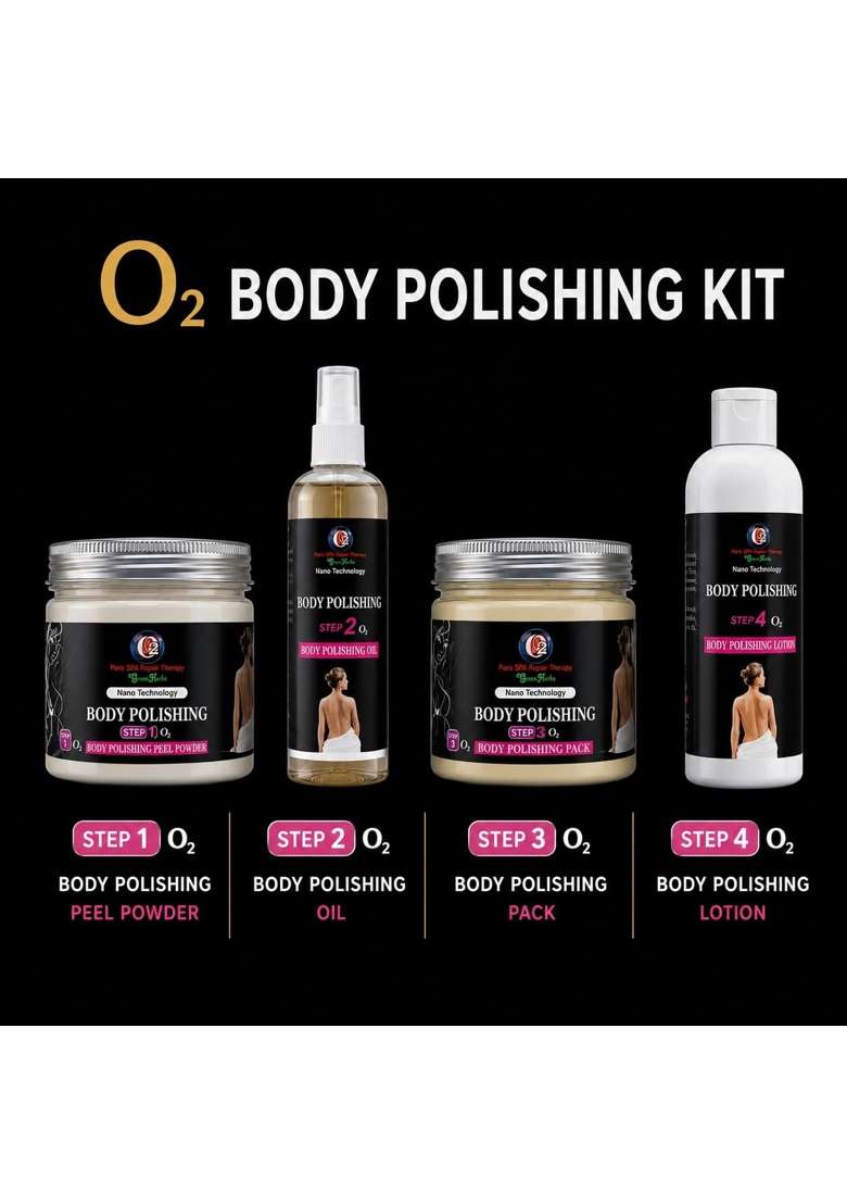 O2 Green Organics Body Polishing Kit Skin Polishing and Tan Removal Kit - Indya