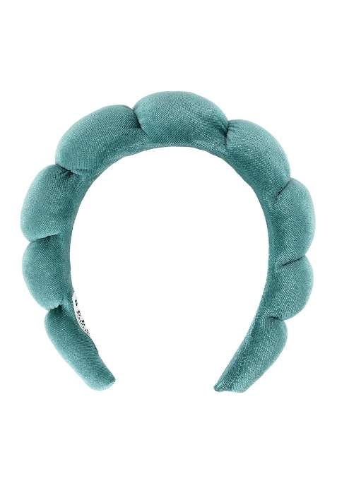Bella Velvet Puffy Makeup Headband Non Slip One Size Green