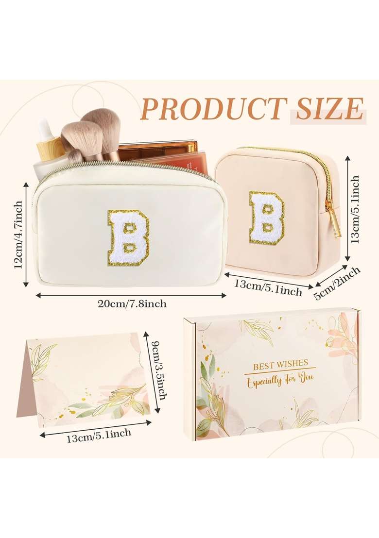 Abbylike Bridesmaid Gifts Bachelorette Party Favors Wedding Day Monogram Makeup Bag Bridal Shower Gifts - Indya