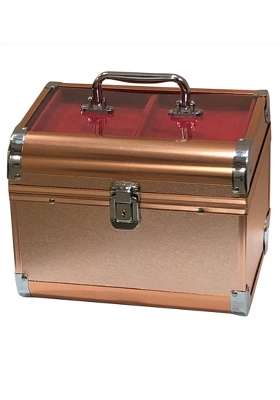 Adson Professional Beauty Makeup Cosmetic Vanity Case Box Rose Gold