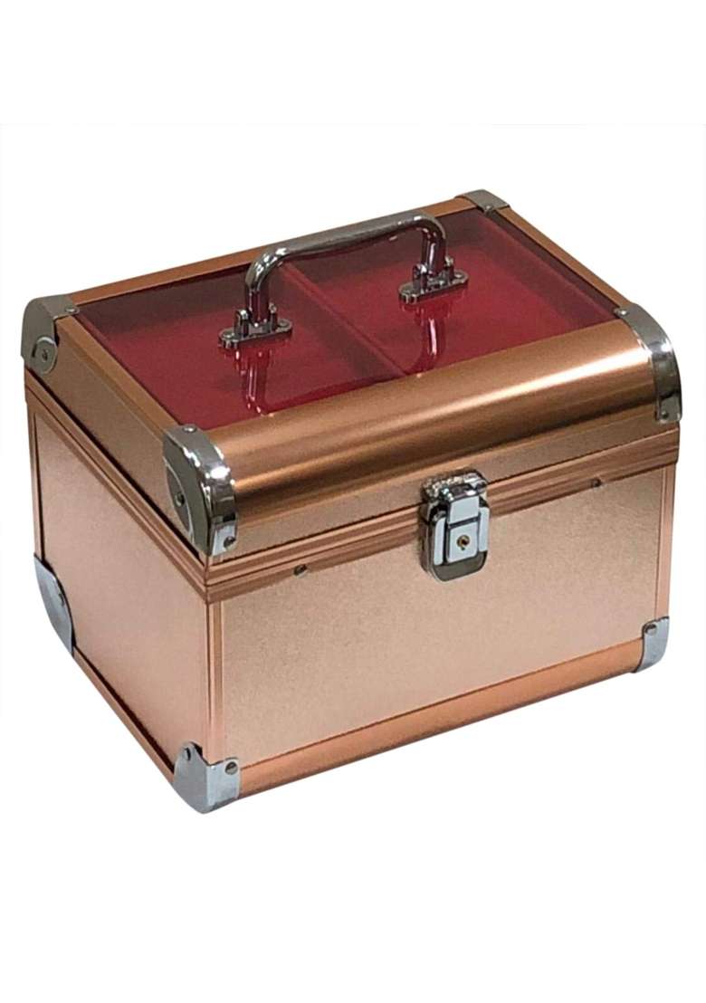 Adson Professional Beauty Makeup Cosmetic Vanity Case Box Rose Gold - Indya
