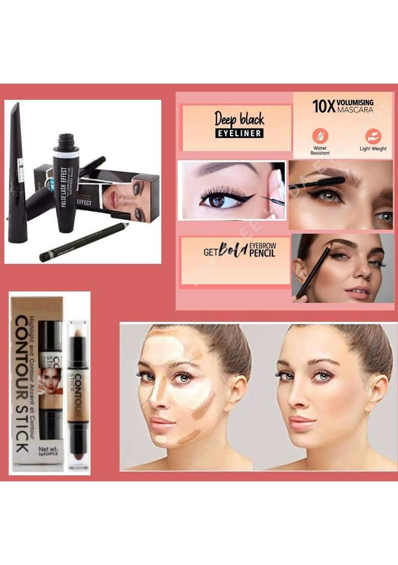 Cosmac Multicolor Bridal Makeup Kit Combo Set of 12 - Indya