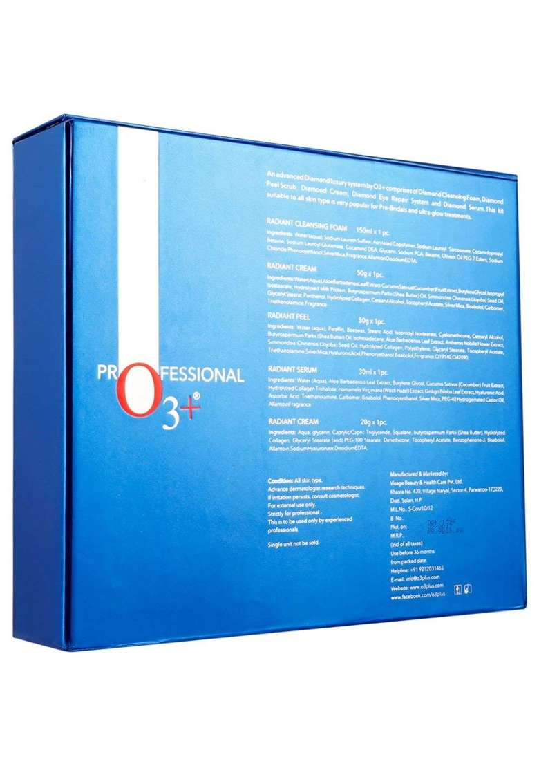 O3 Plus Diamond Luxury System Facial Kit for Bridal Makeup and Ultra Glow Treatments - Indya
