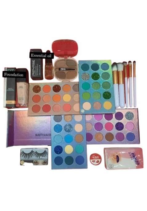 Professional Waterproof Long Lasting Beauty Parlour and Bridal Makeup Combo Kits for Women and Girls Set of 11