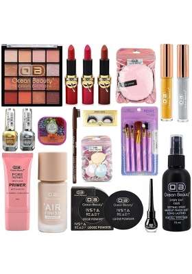 OB Ocean Beauty Professional Complete Branded Waterproof Products Full Coverage Bridal HD High Face Makeup Kit