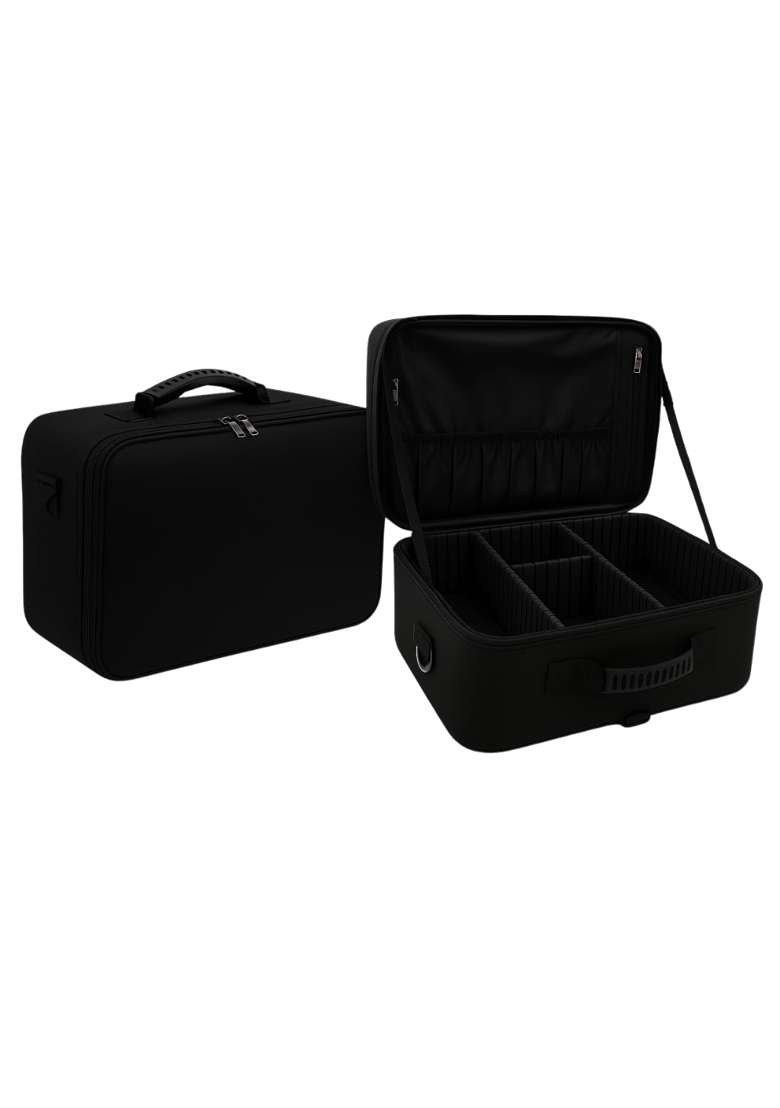 Coslifestore Black Professional Vanity Box Bridal Kit Organizer Without Wheels - Indya