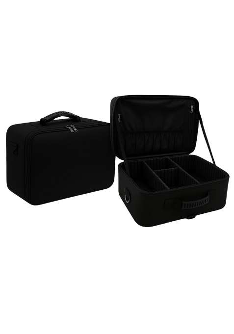 Coslifestore Black Professional Vanity Box Bridal Kit Organizer Without Wheels