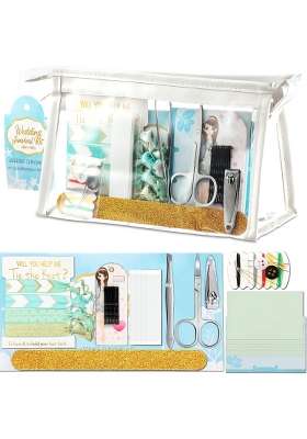 Chumia 132 Pieces Wedding Survival Kit Wedding Day Bridal Emergency Kit Bridal Party Proposal Gifts Mini