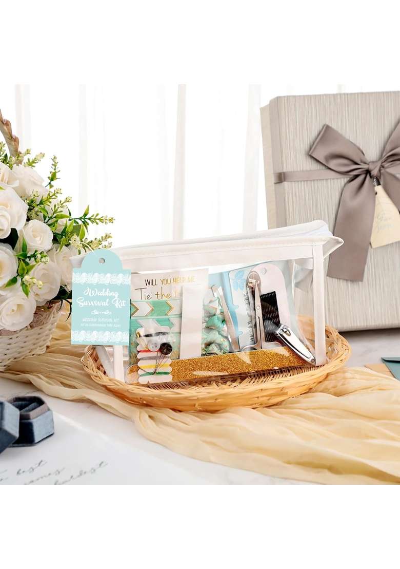 Chumia 132 Pieces Wedding Survival Kit Wedding Day Bridal Emergency Kit Bridal Party Proposal Gifts Mini - Indya