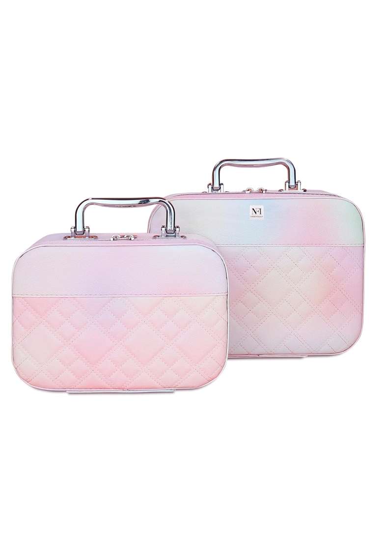 NFI Essentials PU Leather Printedcasual Makeup Box Cosmetic Box Jewellery Bridal Box Trousseau Box Set of 2 - Indya