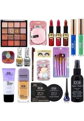 OB Ocean Beauty Professional Complete Branded Waterproof Products Full Coverage Bridal HD High Face Makeup Kit