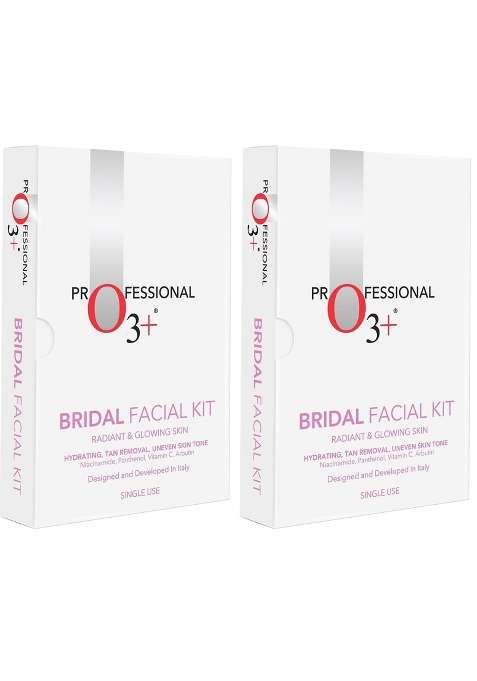 O3 Plus Bridal Facial Kit for Radiant and Glowing Skin Suitable for All Skin Types 60G Plus 69ML Pack of 2