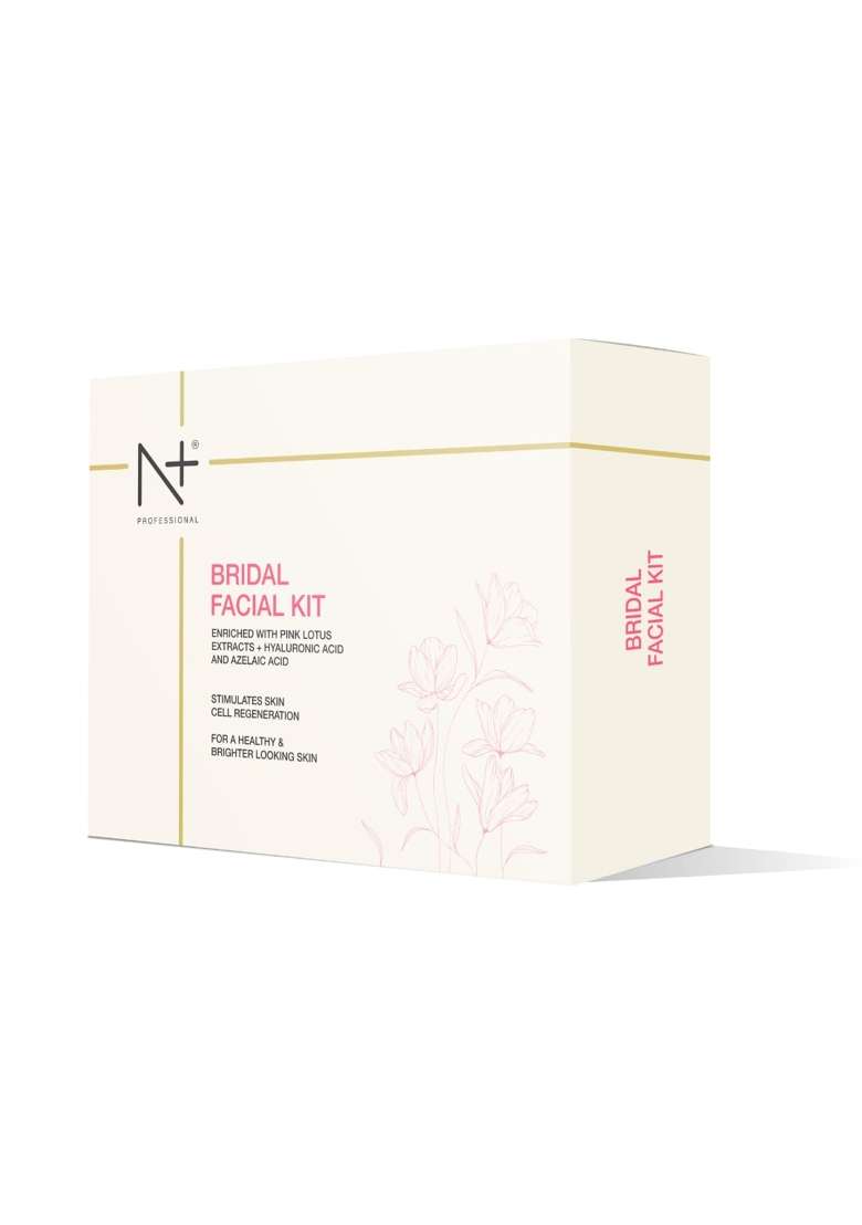N PLUS Bridal Facial Kit Enriched with Pink Lotus Extracts Plus Hyaluronic Acid and Azelaic Acid - Indya