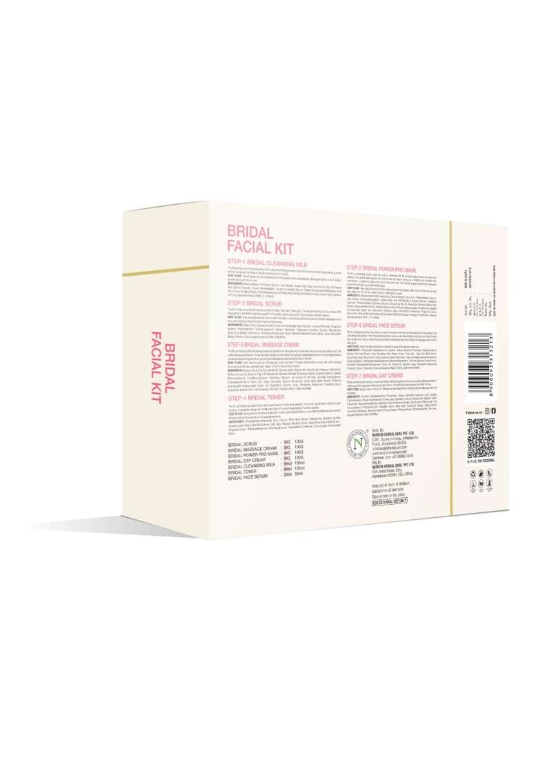 N PLUS Bridal Facial Kit Enriched with Pink Lotus Extracts Plus Hyaluronic Acid and Azelaic Acid - Indya