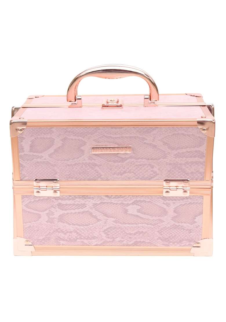 Adson Professional Beauty Makeup Cosmetic Vanity Case Box Rose Gold Colour - Indya