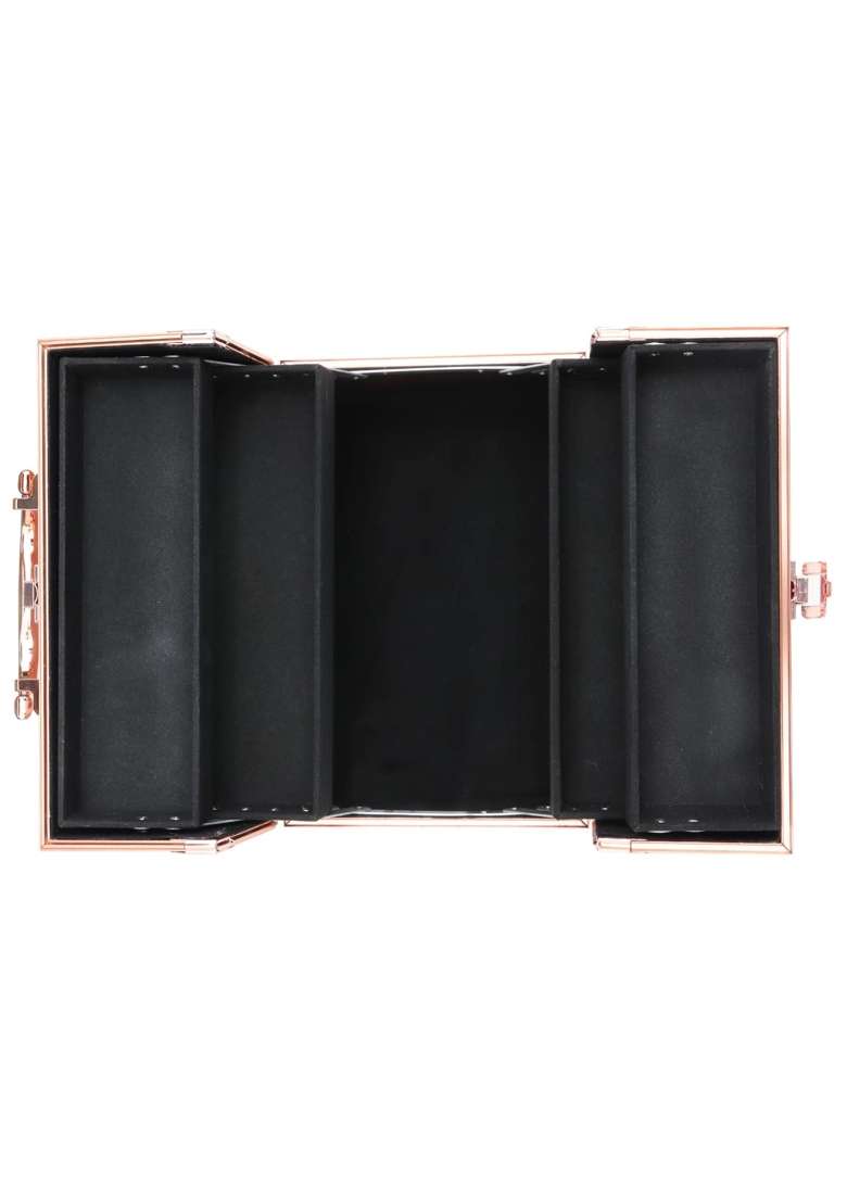 Adson Professional Beauty Makeup Cosmetic Vanity Case Box Rose Gold Colour - Indya