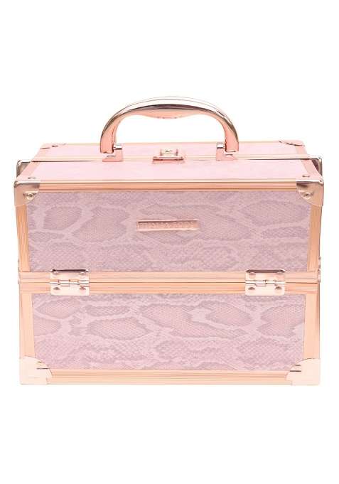 Adson Professional Beauty Makeup Cosmetic Vanity Case Box Rose Gold Colour