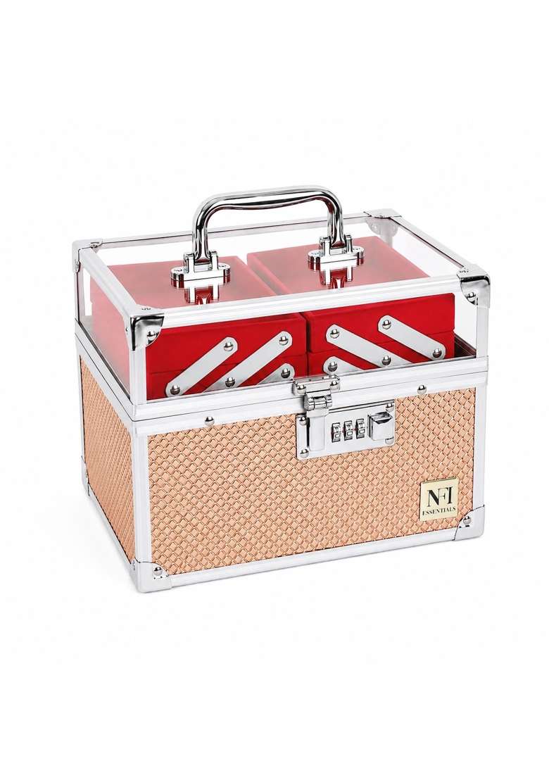 NFI Essentials Makeup Organizer Box for Women Bridal Makeup Case for Jewellery Cosmetics and Bridal Essentials - Indya