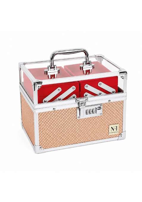 NFI Essentials Makeup Organizer Box for Women Bridal Makeup Case for Jewellery Cosmetics and Bridal Essentials