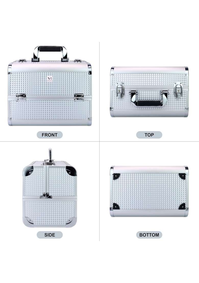 NFI Essentials Makeup Organizer Box 31CM Cosmetic Storage Case for Women Vanity Kit Case for Bride - Indya