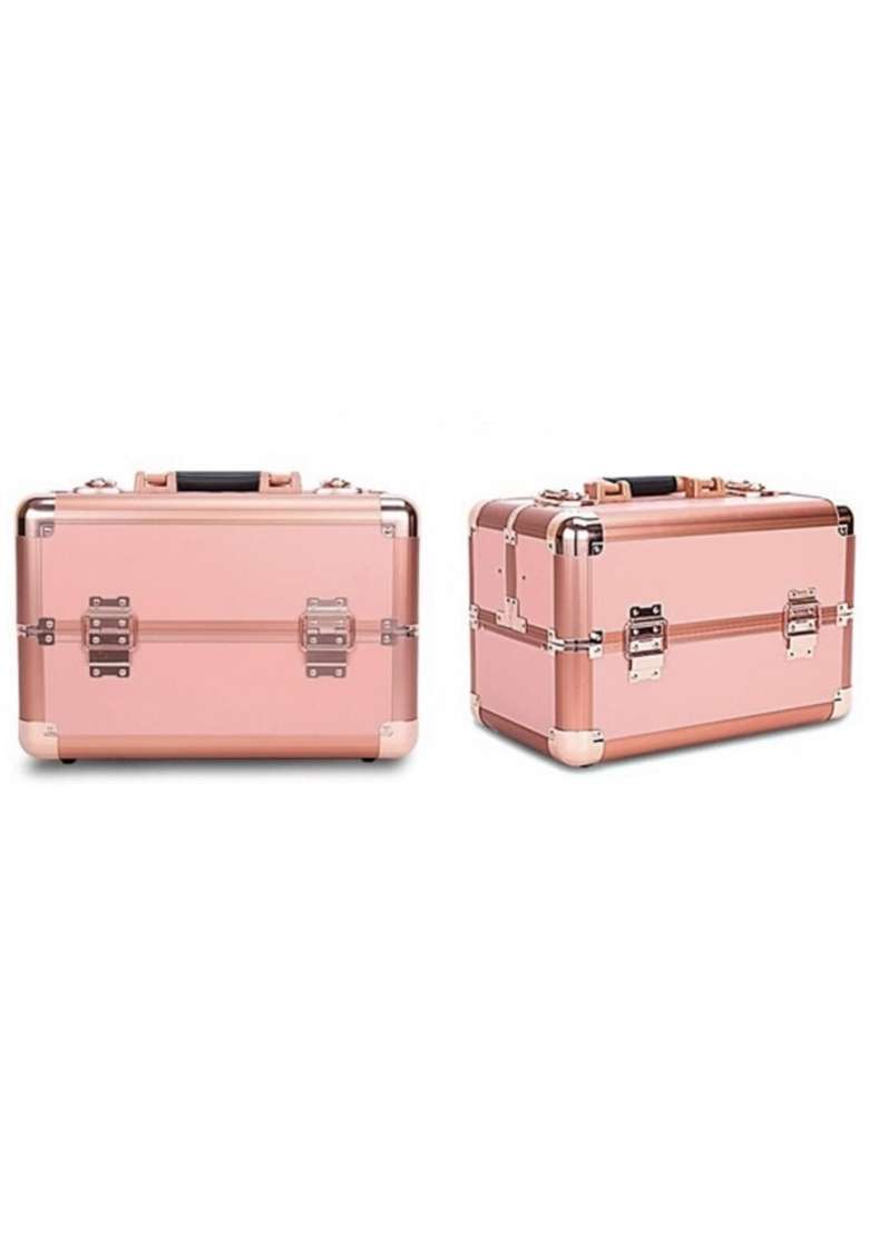 Adson Professional Makeup Box Cosmetics Case Jewelry Organiser Vanity Make Up Storage Box Beauty Train Case - Indya