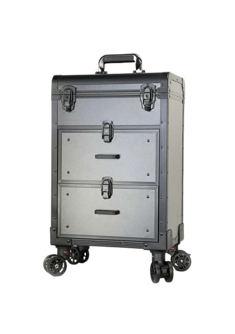 Adson Professional Aluminium Beauty Makeup Cosmetic Vanity Artist Cosmetics Storage Organizer Box Cosmetic - Indya