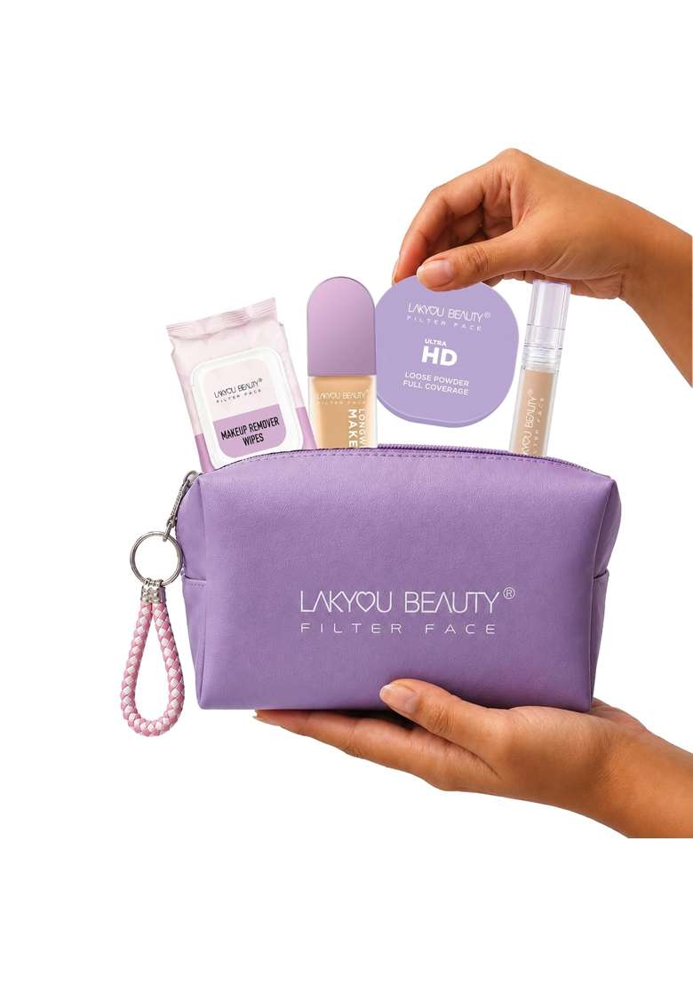 Lakyou Beauty Filter Face Makeup Combo Kit Makeup Remover Face Wipes - Indya