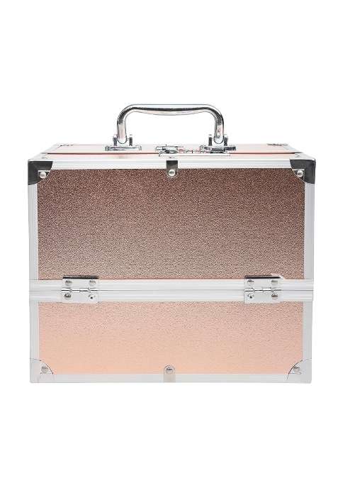 Adson Professional Beauty Makeup Box 17 Point 78 Cms Make Up Cosmetic Vanity Box Case Rose Gold