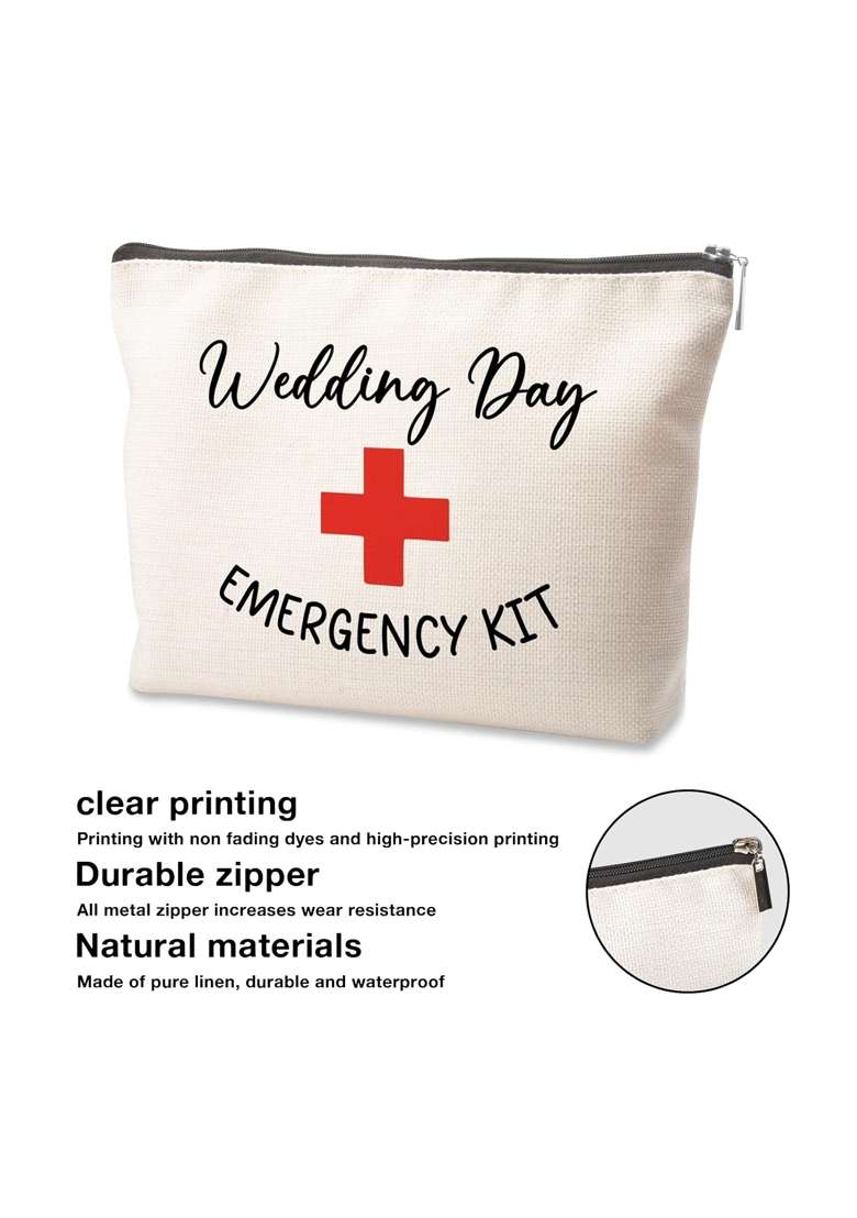 Tisubileiry Wedding Gifts Makeup Bag Wedding Day Emergency Kit Bridal Shower Gift Make Up Bag Wedding Survival - Indya