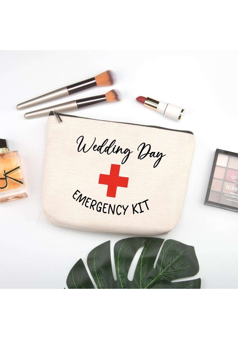 Tisubileiry Wedding Gifts Makeup Bag Wedding Day Emergency Kit Bridal Shower Gift Make Up Bag Wedding Survival - Indya