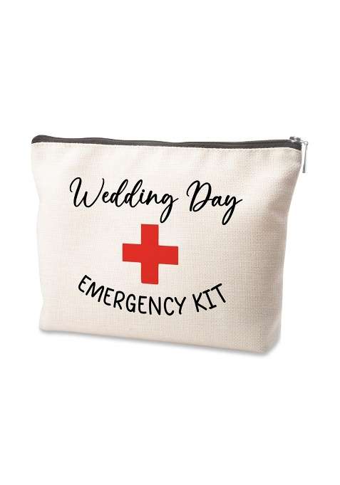 Tisubileiry Wedding Gifts Makeup Bag Wedding Day Emergency Kit Bridal Shower Gift Make Up Bag Wedding Survival
