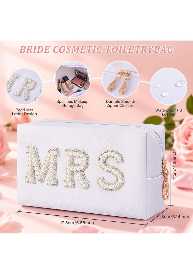 Doublewhale White Bridal Shower Gifts Bride to Be Gifts Bride Slippers Mrs Jewelry Box Bride Hair Clip Scented - Indya