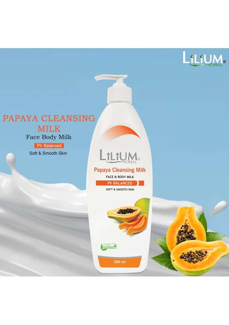 Lilium Fruit Facial Kit with Papaya Cleansing Milk 2500 GM Soothing Moisturized and Balanced Skin - Indya