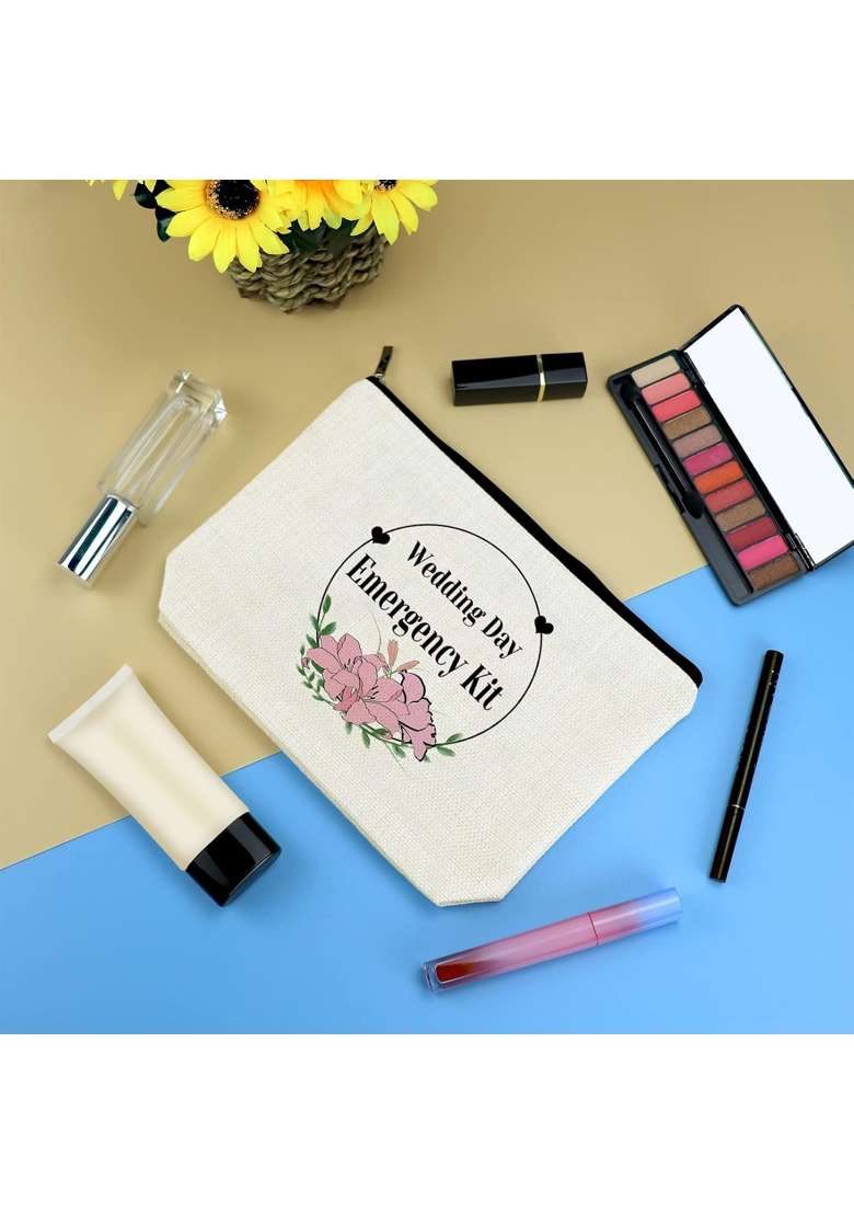 Mikela Wedding Day Emergency Kit Makeup Bag for Bridal Bridesmaid Bridal Shower Gift Bridal Party Gifts - Indya