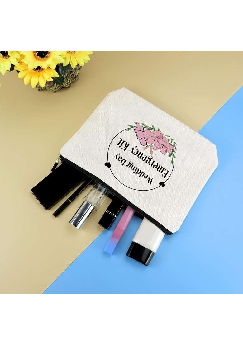 Mikela Wedding Day Emergency Kit Makeup Bag for Bridal Bridesmaid Bridal Shower Gift Bridal Party Gifts - Indya