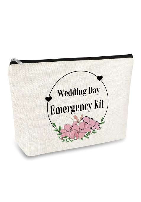 Mikela Wedding Day Emergency Kit Makeup Bag for Bridal Bridesmaid Bridal Shower Gift Bridal Party Gifts
