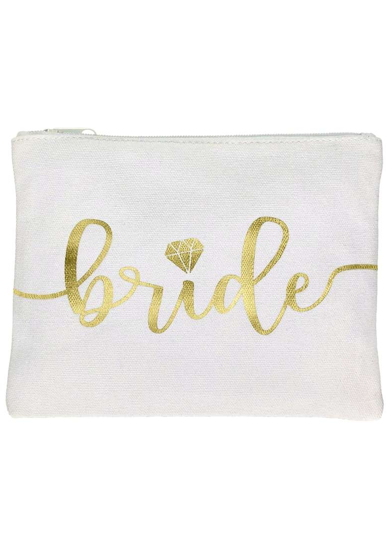 Bride Tribe Makeup Bags Bridesmaid Favor for Bachelorette Party Bridal Shower Wedding Cosmetic Toiletry Bag - Indya