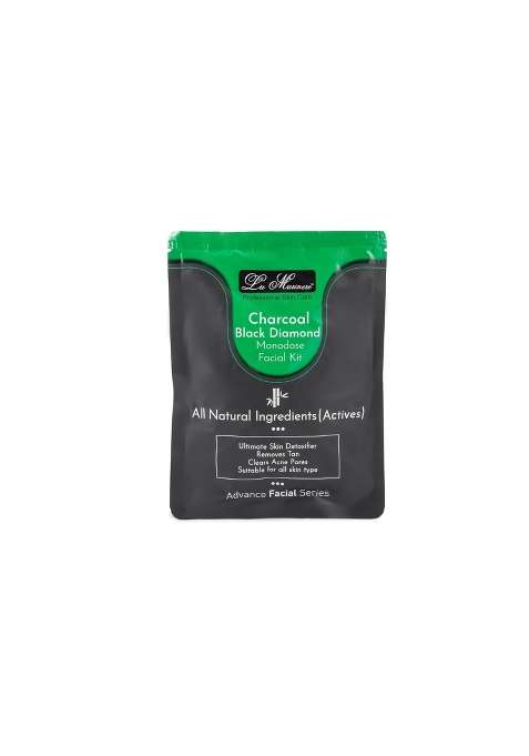 La Marinere Charcoal Black Diamond Facial Kit for Men and Women Reduce Blackheads and Pimple Pack of 5