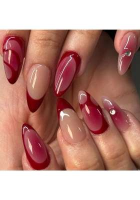 MILO Nails Garnet Glow Press on Nails Handmade Custom Reusable Gel Nails Set of 10