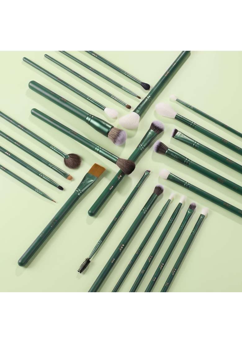 Green FELIC21 U V Ghai Signature Series Professional Makeup Brush Set with Premium Vegan Synthetic Bristles - Indya