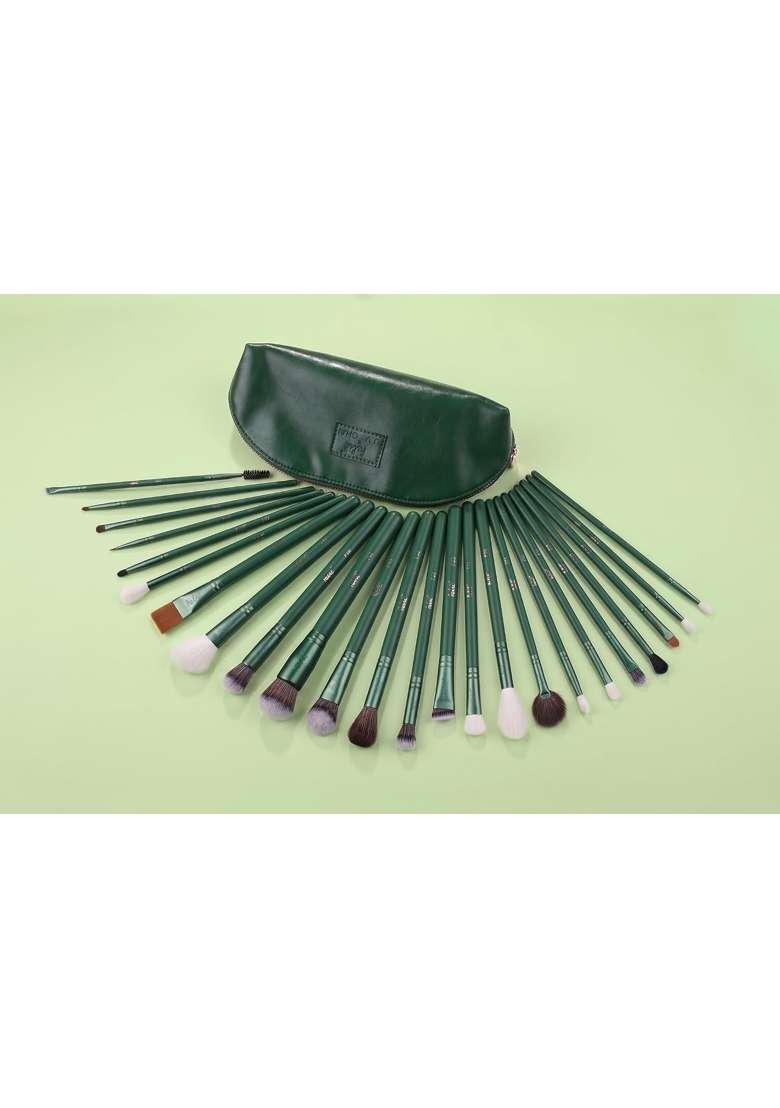Green FELIC21 U V Ghai Signature Series Professional Makeup Brush Set with Premium Vegan Synthetic Bristles - Indya