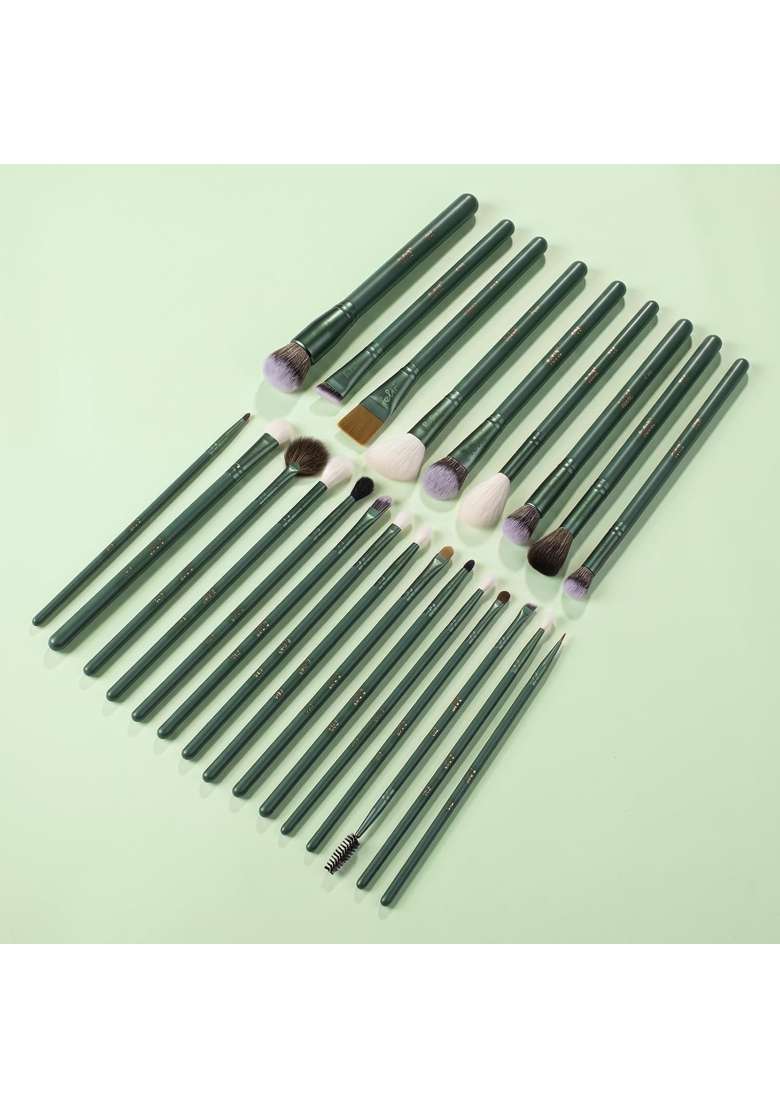 Green FELIC21 U V Ghai Signature Series Professional Makeup Brush Set with Premium Vegan Synthetic Bristles - Indya