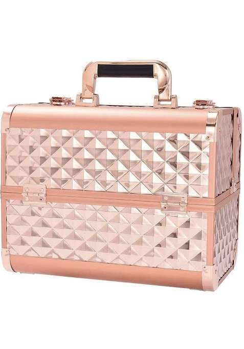 Adson Professional Beauty Makeup Cosmetic Vanity Case Box with 4 Extended Trays Makeup Vanity Makeup Organiser