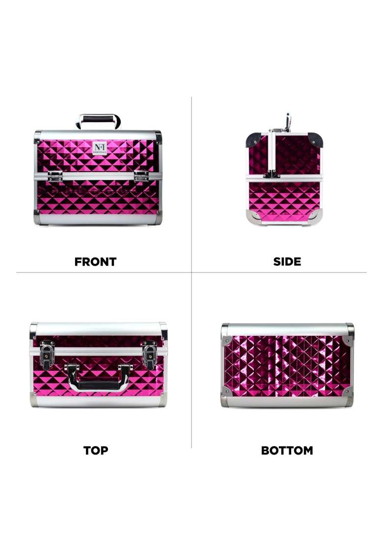 NFI Essentials Makeup Organizer Box Cosmetic Storage Case for Women Girls Vanity Kit Bag for Bride - Indya