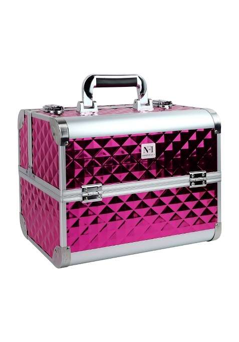 NFI Essentials Makeup Organizer Box Cosmetic Storage Case for Women Girls Vanity Kit Bag for Bride
