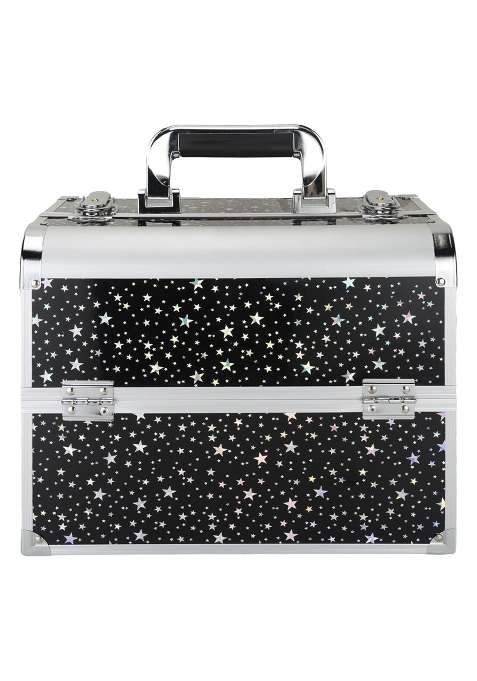 SIBY Aluminum Alloy Makeup Organizer Case with 5 Compartments Waterproof Durable