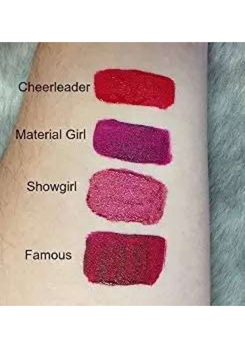 Crazyhuda Combo Lipstick 4 Pcs Eyeshadow Kajal Liner Mascara White Kajal Makeup Blander Pack of 17 - Indya