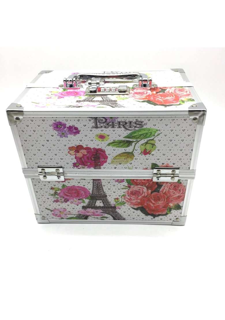 Adson Professional Beauty Make Up Cosmetic Vanity Box Case White - Indya