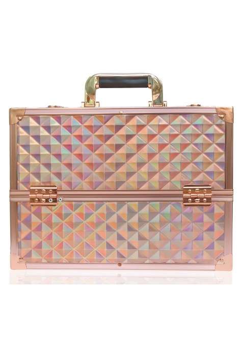 Adson Professional Makeup Box Cosmetics Case Jewelry Organiser Vanity Make Up Storage Box Beauty Train Case